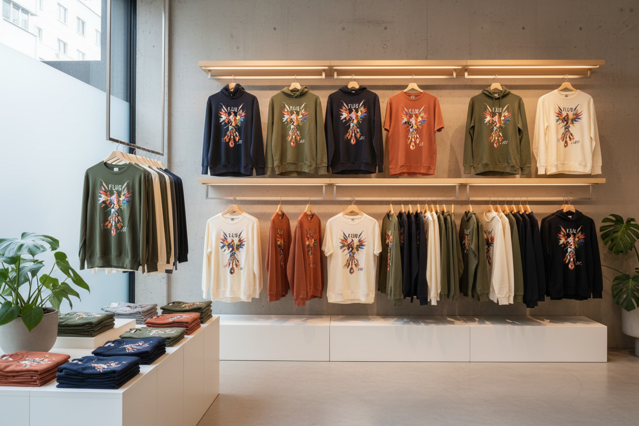 Demnächst noch mehr Auswahl an Tshirts, Hoodies und Sweatshirts